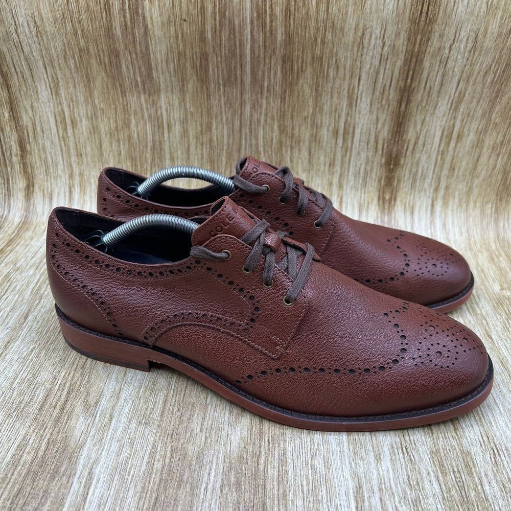 Cole Haan Grand 360 Feathercraft Men's Size 11.5 Brown Pebbled Oxford C32145
